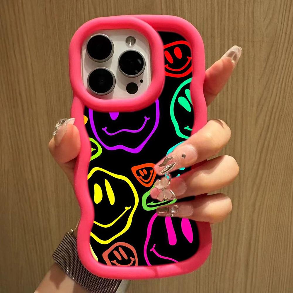 Ae88 Lovely Smiley Art Protective Phone Cases for Samsung S24 Plus S23 Ultra A14 A55 A06 Honor X9b Motorola OnePlus Big Wave TPU Back Cover