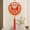 Rotating Chinese Wealth God Hanging Decoration with Red Tassel Traditional Spring Festival Decor for