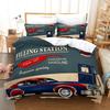3D Digital Printing Quilt Set Three-Piece Cartoon Retro Car