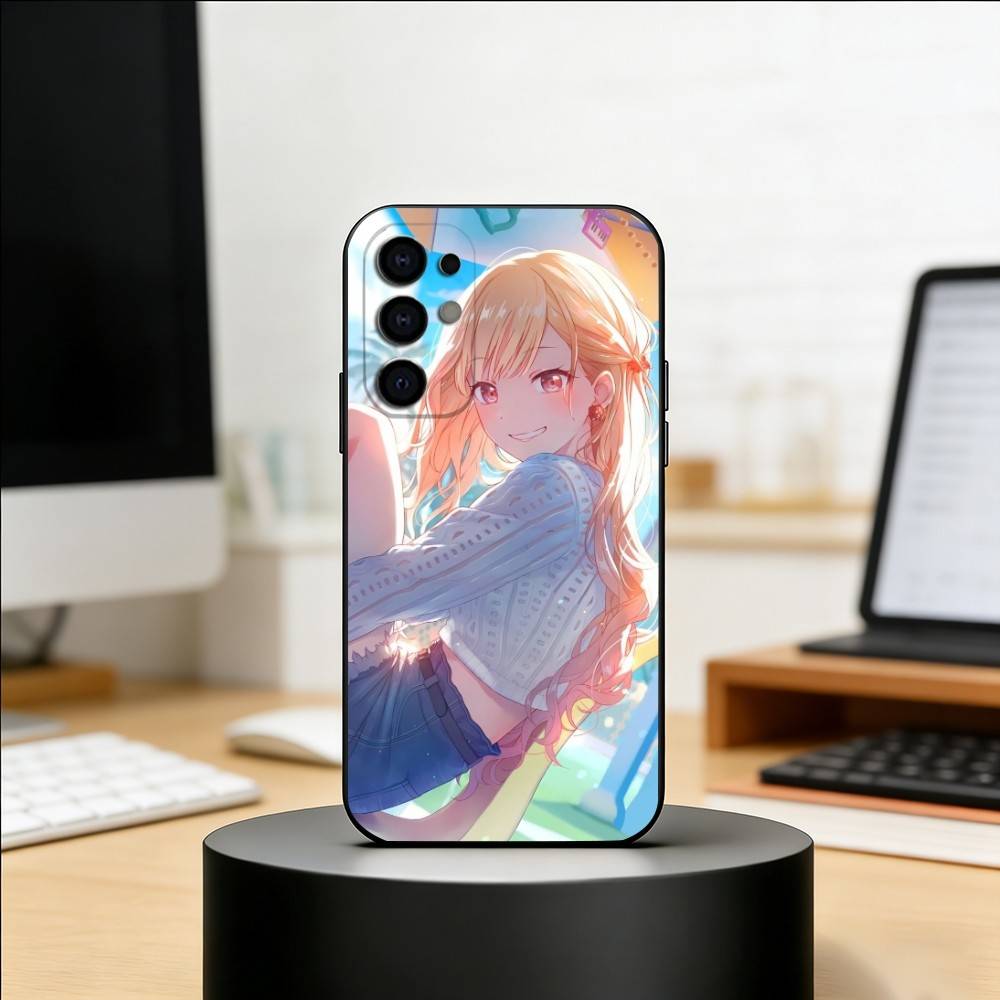 Тэнма Саки Чехол для телефона Game P-Project S-Sekai Для Samsung S25,S24,S21,S22,S23,S30,Ultra,S20,Plus,Fe,Lite,Note,10,Черный Чехол