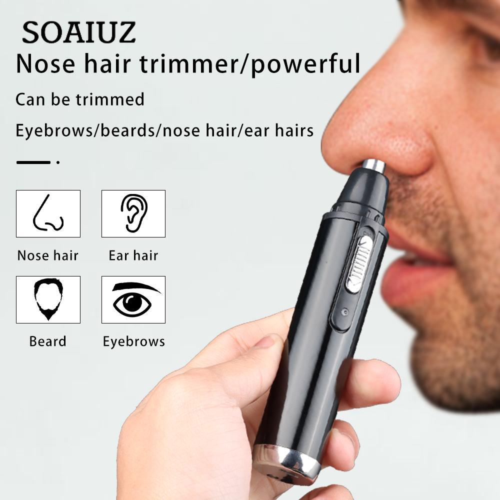 Электрический триммер для волос в носу, мужская бритва для волос в носу, инструменты для стрижки волос в ушах HIENA