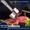 Двусторонний инструмент для размягчения мяса из чистой нержавеющей стали 304, молоток для смягчения мяса, молоток для мяса, несварной кухонный молоток