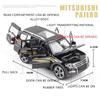 Масштаб 1/32 Mitsubishis Pajero Внедорожник Модель из сплава Металлическая литая под давлением Машина Игрушка Модель Коллекция Симуляция Звук Свет Игрушка для Детей Подарок