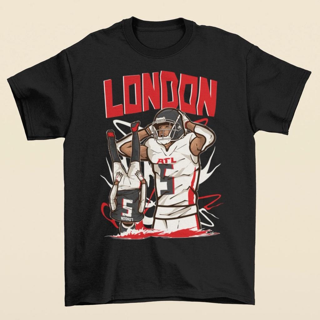 Drake London Cartoon Style Atlanta Football T-Shirt