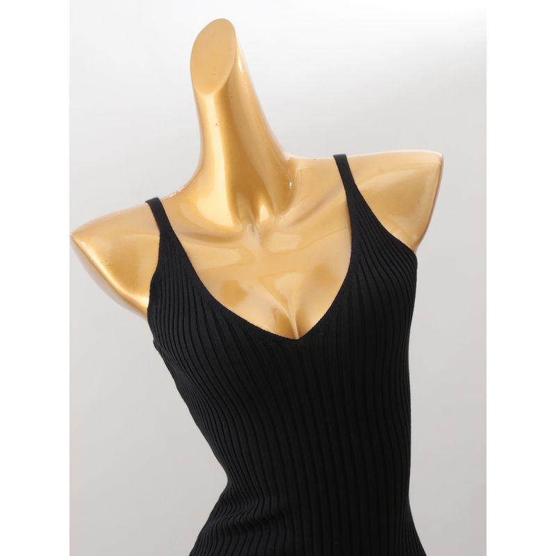 European and American Sexy V-neck Sleeveless Sling Dress Women Autumn and Winter New Slim Fit Slimming Split Knitted Sheath Long Dress