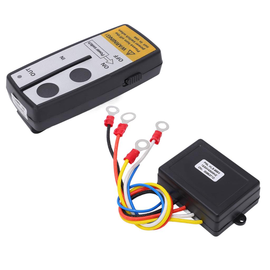 Комплект дистанционного управления беспроводной лебедкой с приемником 12 В 24 В, аксессуар дальнего действия 75 футов