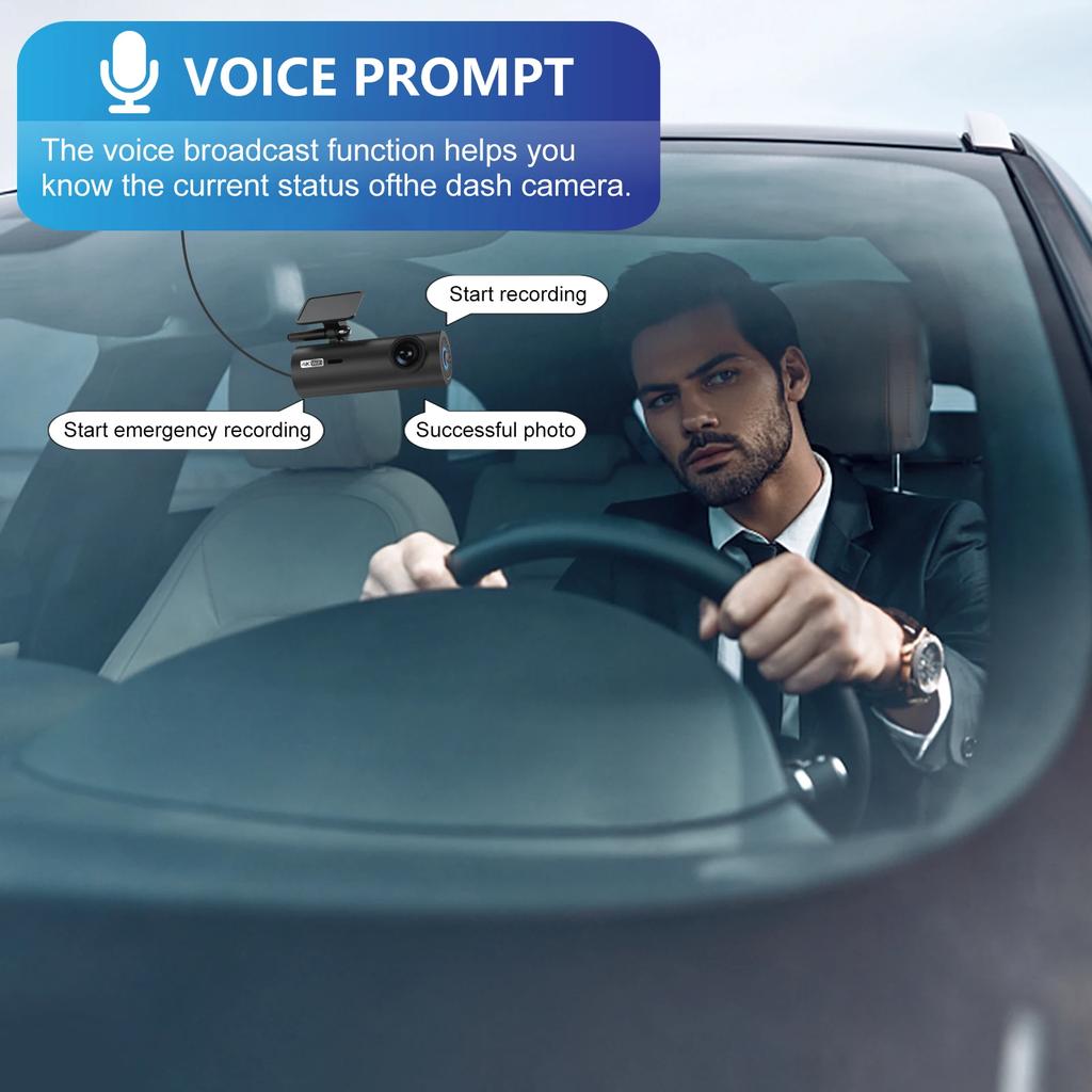 Автомобильный видеорегистратор 2K HD с WIFI DVR, автоматический регистратор, управление через приложение, черный ящик с функцией голосового управления WIFI, круглосуточный мониторинг парковки, автомобильные аксессуары