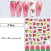 Decoration Transfer Slider Watermelon Nail Decal Peach Nail Foil Cherry Pattern Fruit Nail Sticker