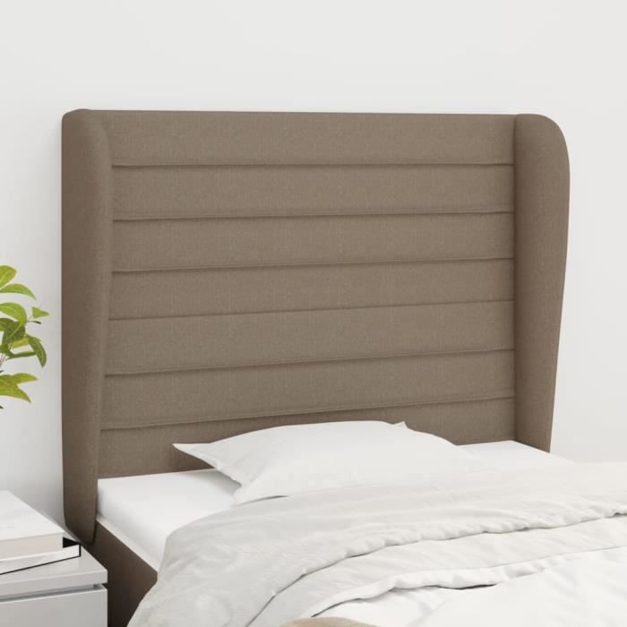 VidaXL Headboard with Ears Taupe 93x23x118-128 Cm Fabric3118082