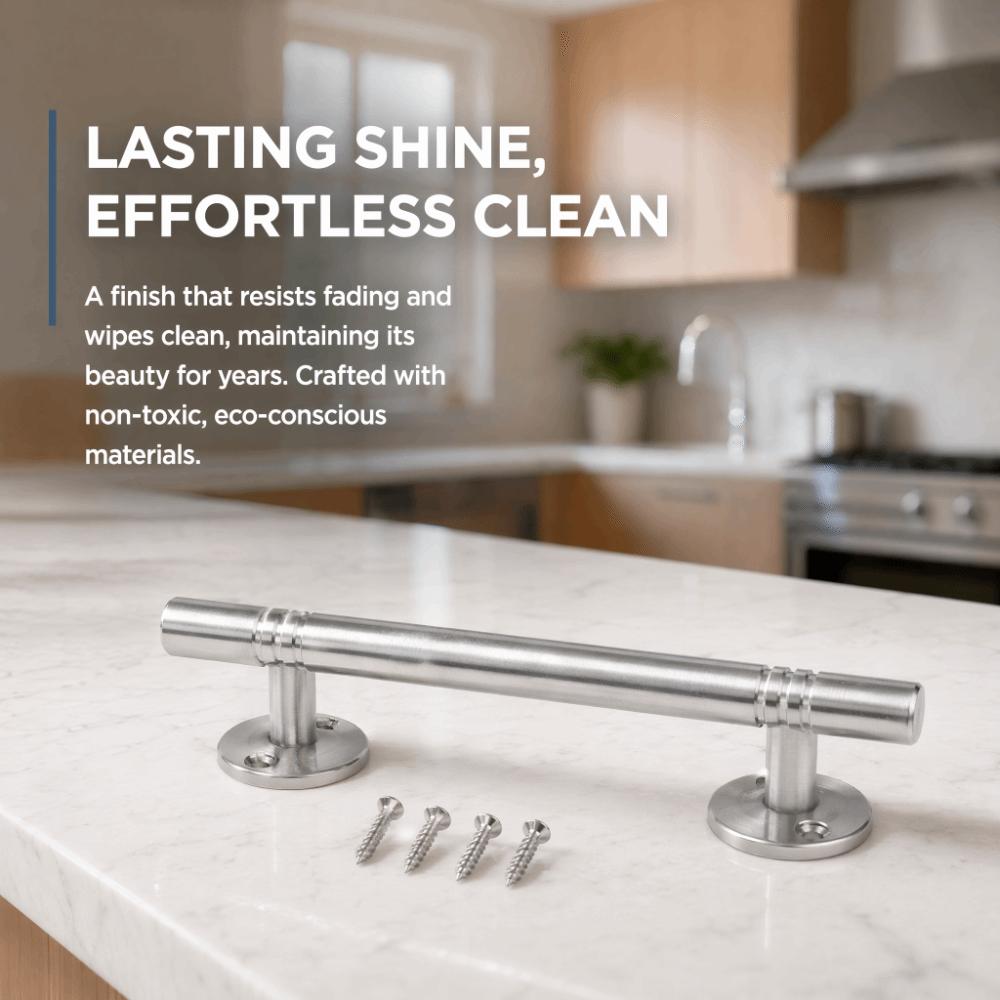 Heavy Cabinet Door Handle Silver Furniture Handle Solid Drawer Handle  Bathroom