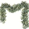 1pc Artificial Eucalyptus Garland,Realistic Greenery with Flowers & Foliage,No Maintenance Plastic Vine for Wedding,Home, Garden
