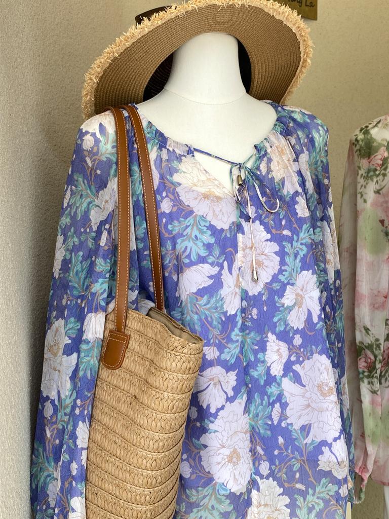 Silk Shirt Women's Spring/summer Loose Micro-permeable Smooth Printing Two-piece 100% Mulberry Silk Blouse