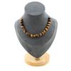 Stones and Minerals. Necklace 20 Tiger Eye Beads 8 Mm. Stainless Steel Chain Necklace Women Men. Customizable Size
