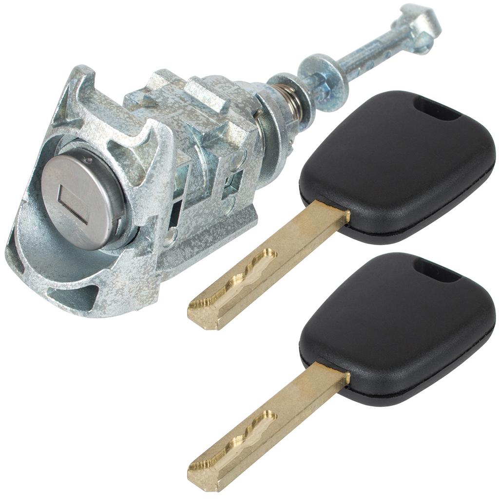 Citroen C4 04-10 front left door lock insert + 2 KEYS