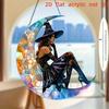 2D Flat Pendant Moon Sun Catcher Acrylic Window Decoration Suitable for Living Room, Porch,courtyard Garden Porch Pendant,window Decoration,witch Gift