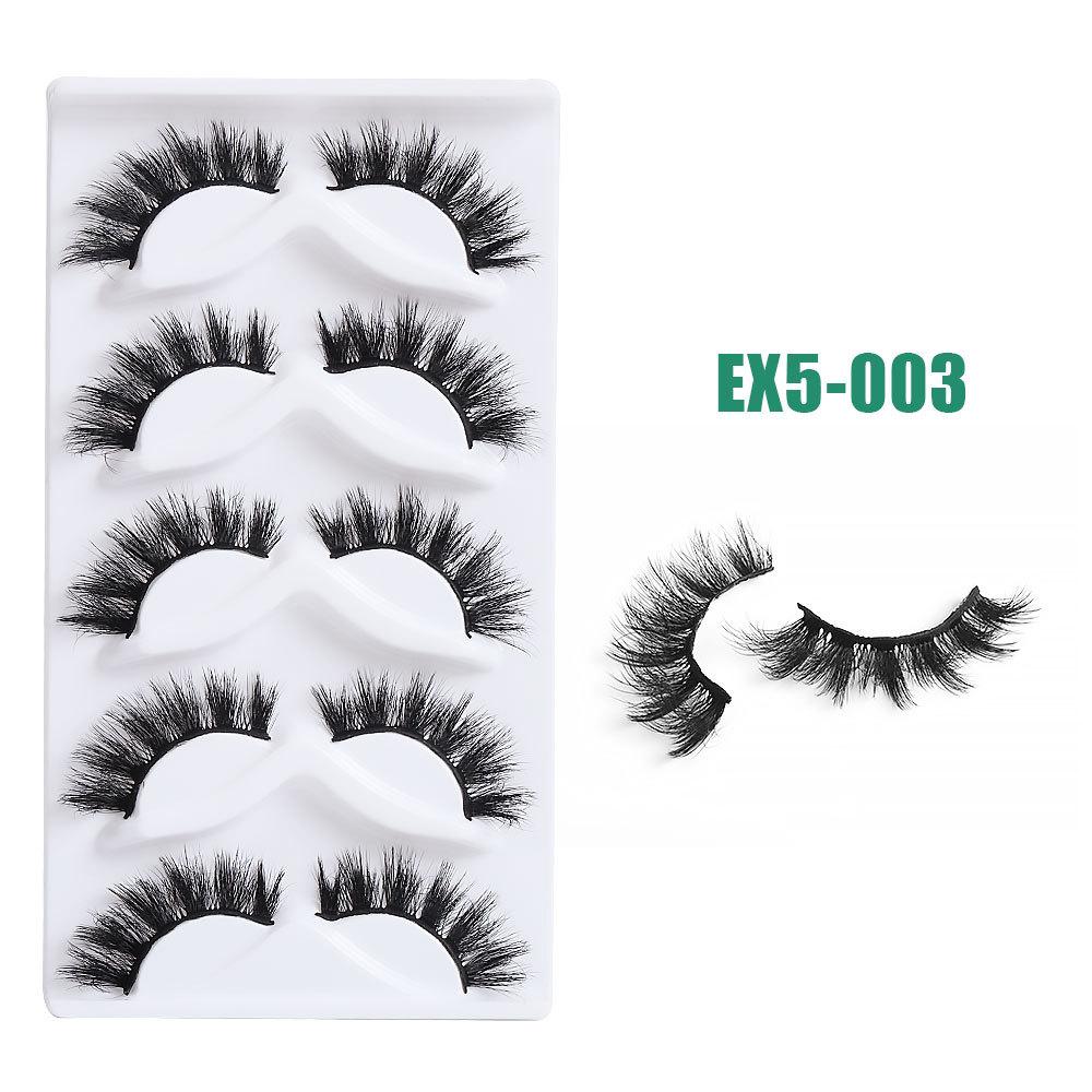5 Pairs Of High-Quality Imitation Eyelashes Are Messy And Curled To Simulate Daily False Eyelashes