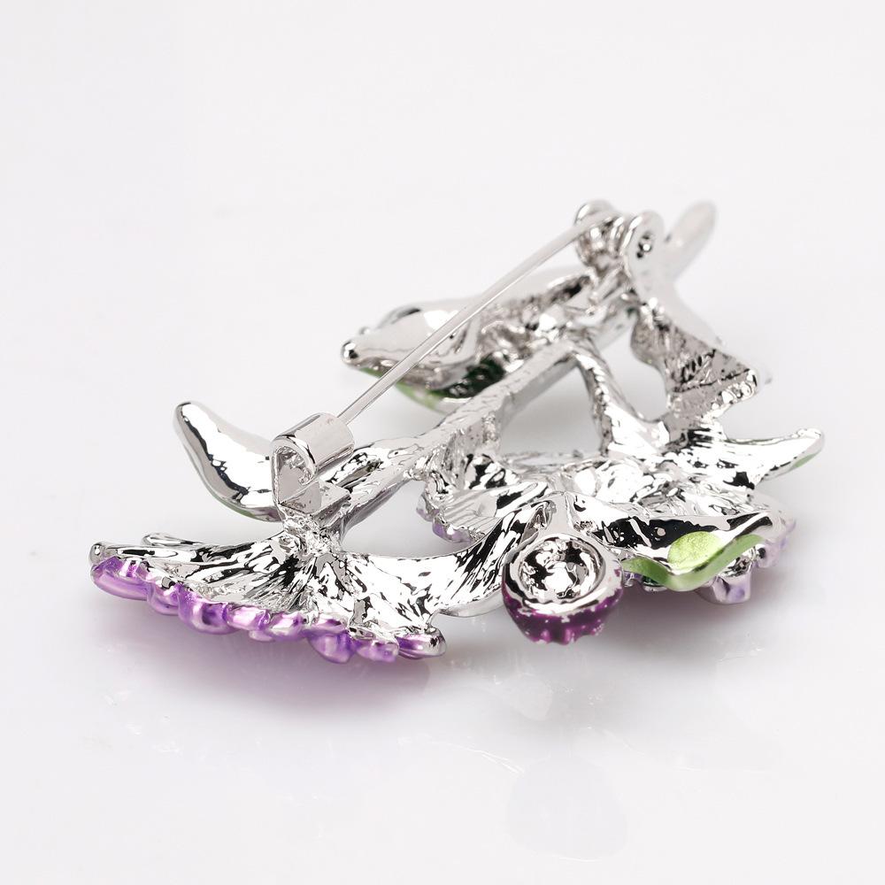 Креативная цветочная брошь, аксессуары, модная брошь с разноцветными хризантемами, окрашенная масляными каплями