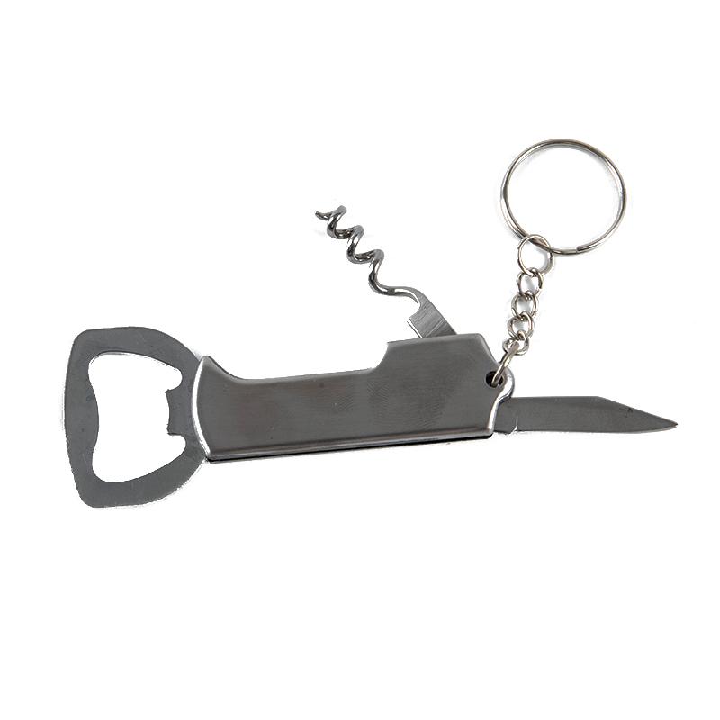 Portable Wine Beer Bottle Opener Keychain Stainles Steel Multifunctionial Opener