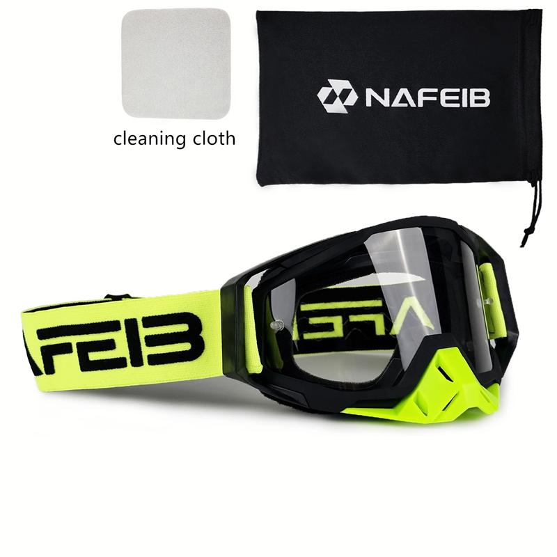NAFEIB Motorcycle Goggles Men's Riding UV400 Windproof And Sand Resistant Detachable Off-road Helmet Goggles