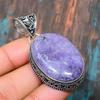 Lepidolite Gemstone Handmade Jewelry 925 Sterling Silver Pendant For Christmas
