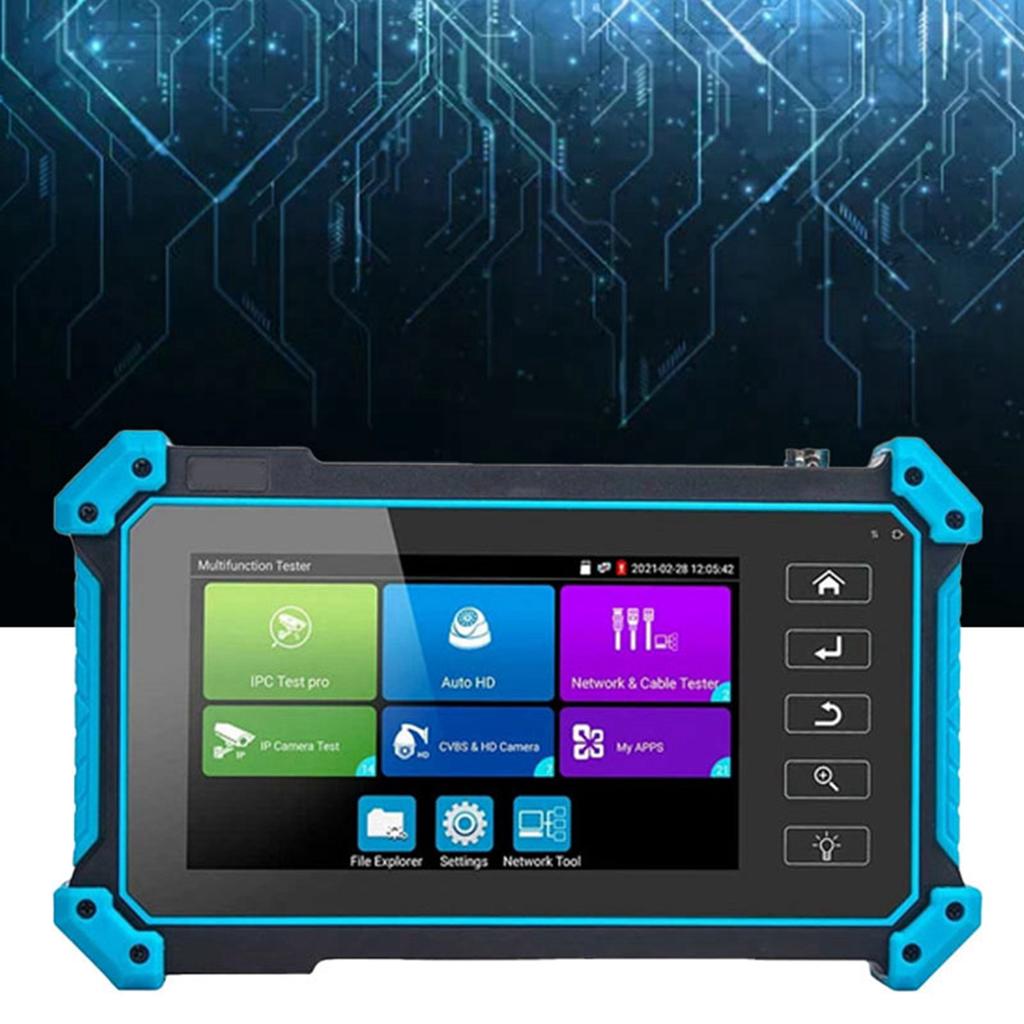 Тестер камеры видеонаблюдения Портативный 5-дюймовый дисплей Коаксиальный аналоговый видеомонитор Тестер