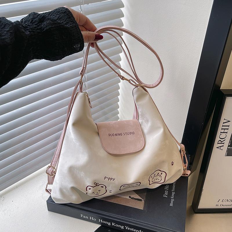 Сумка на плечо/подмышку с узором одинокого медведя, большая вместимость, ручная сумка, рюкзак, подарок