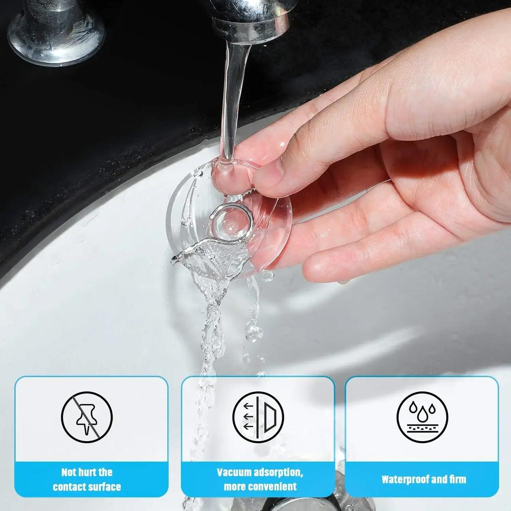 10/5 шт. Крючки на присосках 20/30/40/50/57 мм Прозрачные присоски с крючками для кухни, ванной комнаты, окон, стеклянной стены, вешалка