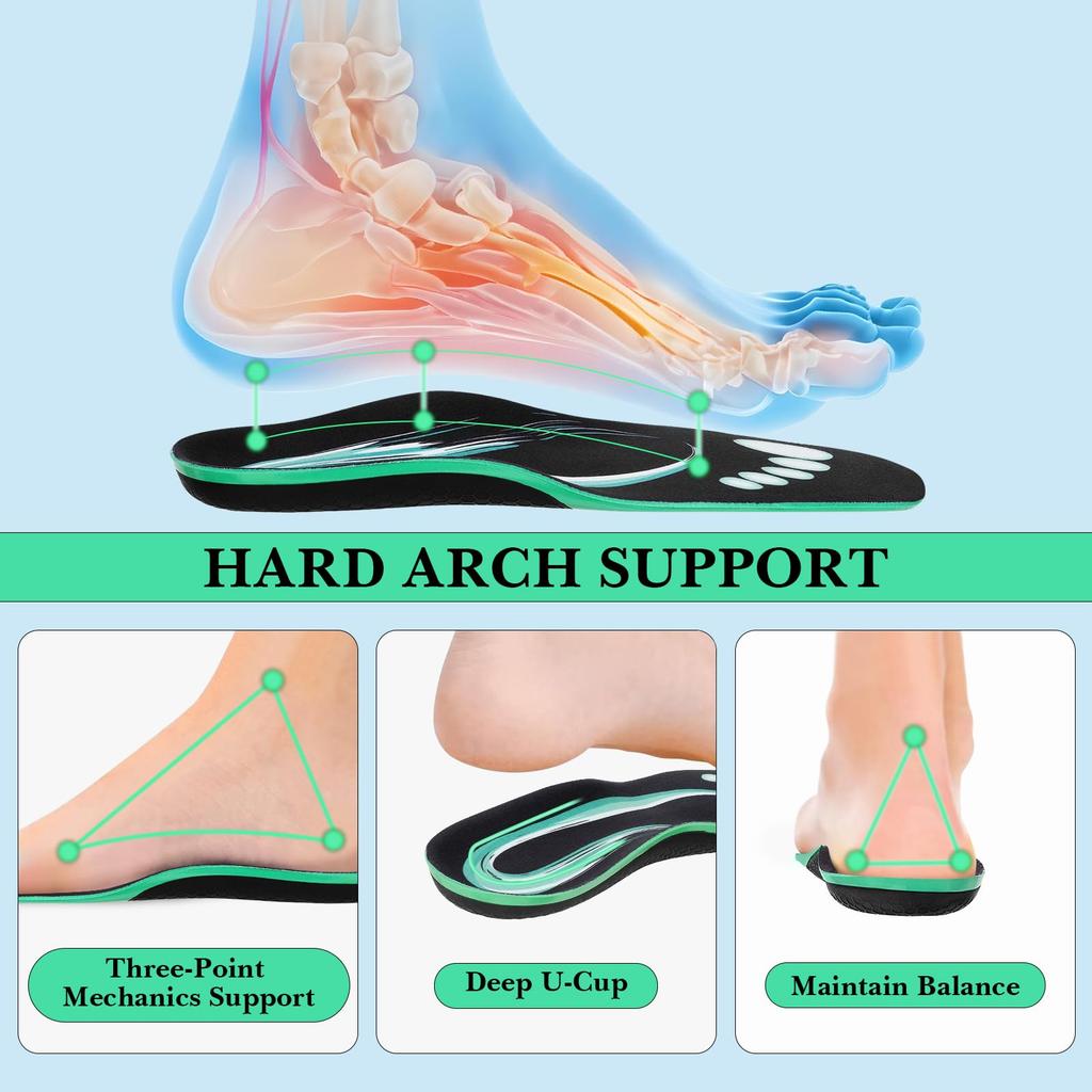 Linkidea Arch Support Shoe 2 Replacement Shoe Inserts for Adidas Daily and Provide Shock Absorption and Cushioning To Reduce Foot Pain Insoles, Pairs,