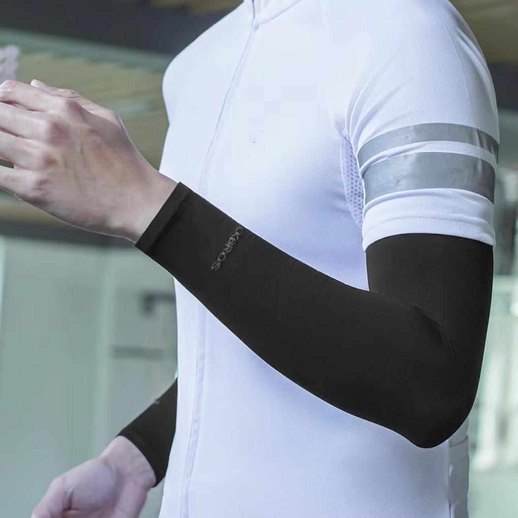 1Pair Summer Sunscreen Sleeves Ice Silk UV  Gloves Arm Sleeves Quick Dry Arm Warmer Men Women Sunscreen Sleeves