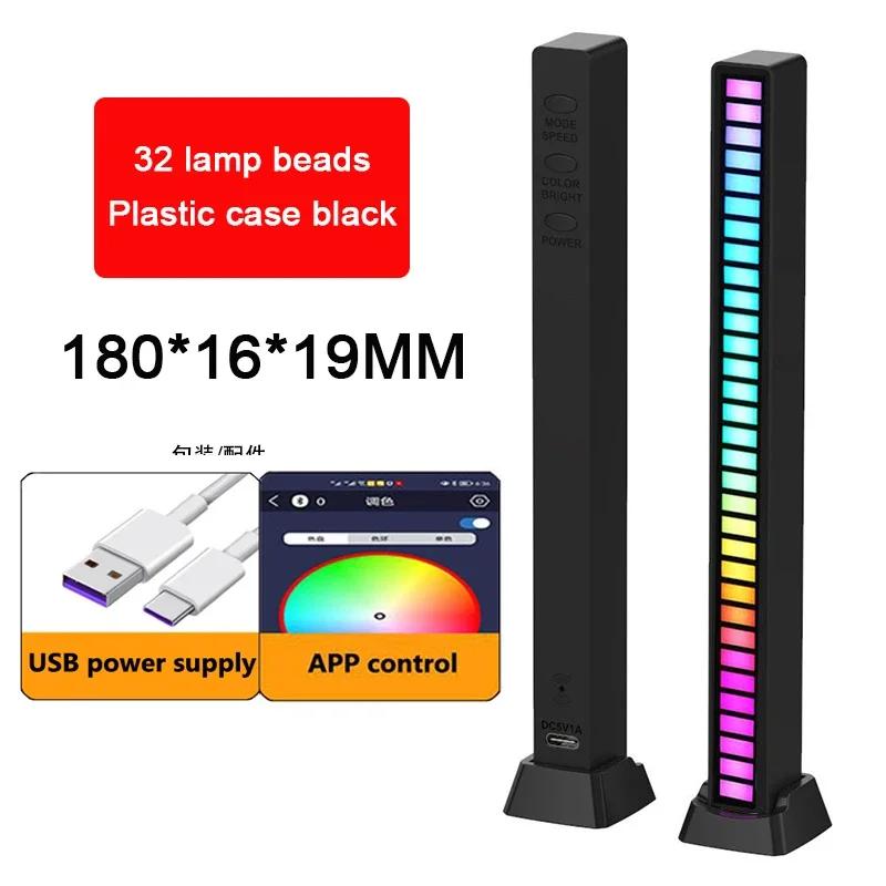 RGB светодиодная лента, музыка, управление звуком, звукосниматель, ритм, окружающая лампа, атмосфера, ночные огни для бара, автомобиля, ТВ, игровое украшение