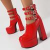 Sexy Platform Ankle Boots for Women Luxury Black Red White Short Boot High Heel Party Dance Shoes Lady Big Size 45 2025 Spring