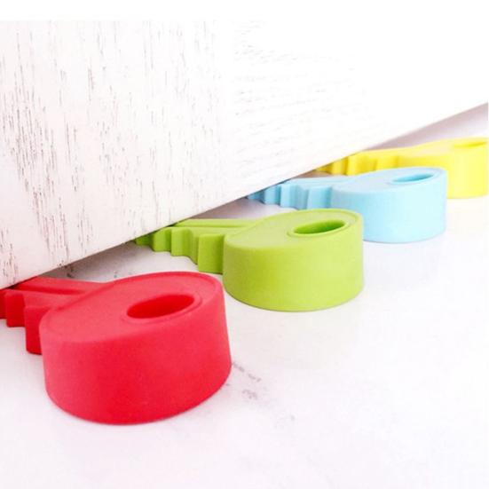 Novelty Stopper Silicone Rubber Key Decor Door Stop Wedge for Baby Protection