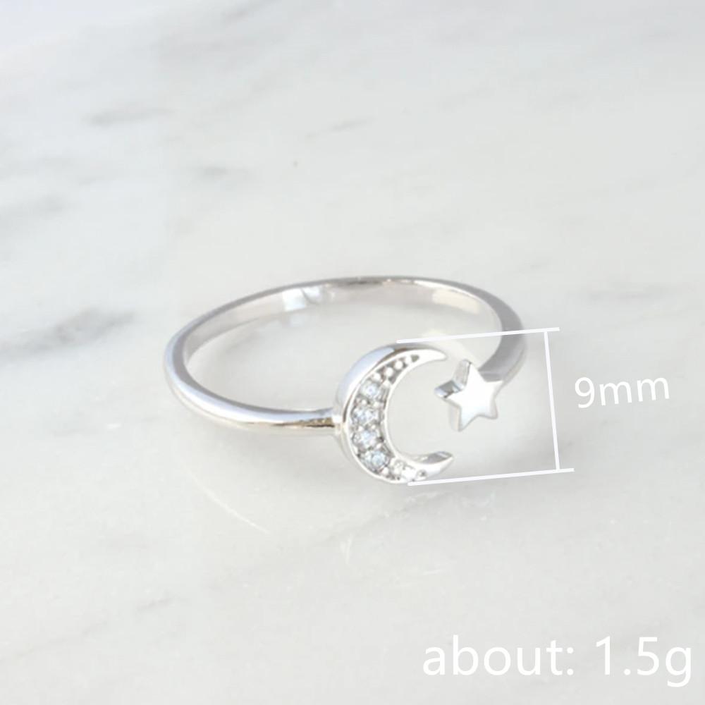 Кольца Huitan Romantic Moon and Star Design для женщин, изысканные аксессуары для свадебной вечеринки, модные украшения, необычный подарок