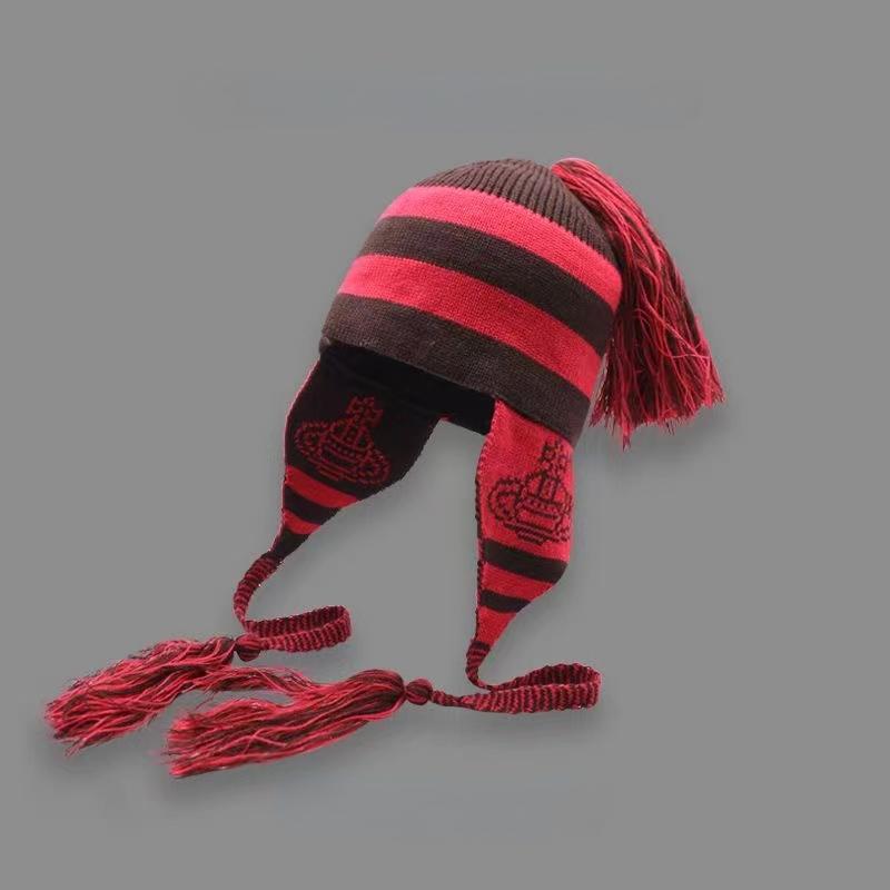 Anime Cosplay Apparel Beanies Okazaki Shinichi NANA Hats Girl Knitted Hat Tassel Ear Protection Hat Winter Fall Casual Bonnet Gorro