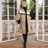 Cinemore Осенний плащ для женщин, длинная ветровка, куртка с двубортным лацканом и поясом, классическая повседневная женская TFD-517YG