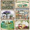 Garden Flower Rules Metal Sign Vintage Metal Plaque Plates Decor For Pub Bar Home Wall Decor Art Tin Signs Flower Poster Gift