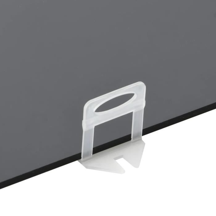 Clips de nivellement de carreaux - VIDAXL - 1000 pcs - 1 mm - Blanc - Matériau robuste