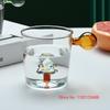 300ml Clear Cute Glass Cup Italy Ichendorf Design Animal Glassware Drink Tumbler Milk Water Teacup Niche Coffee Mug Dropshipping