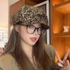 Леопардовый принт Художественная шляпа Y2K Восьмиугольная кепка Повседневный леопардовый берет Путешествия