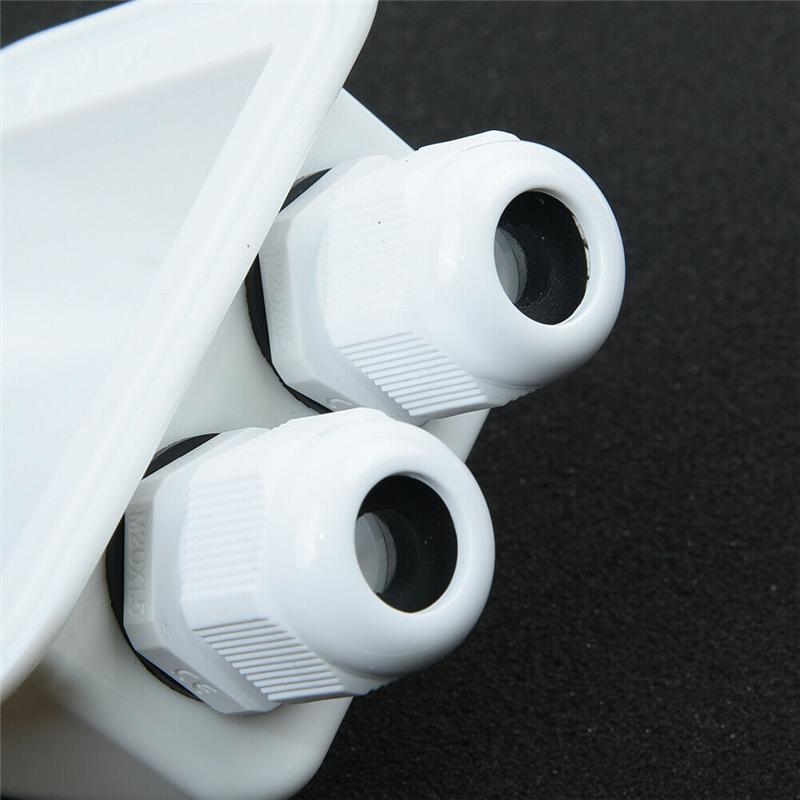 Солнечная двойная кабельная муфта ABS Фотоэлектрический кронштейн Распределительная коробка Кабельный ввод солнечной панели Белая пластиковая Детали для лодок и автофургонов