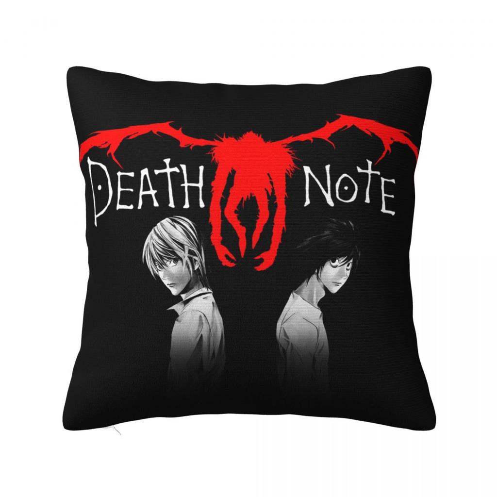 Anime Death Note Light Yagami Square Pillow Case Shinigami Cushion Covers Awesome Zippered Decor Pillowcase For Home 18"X18"