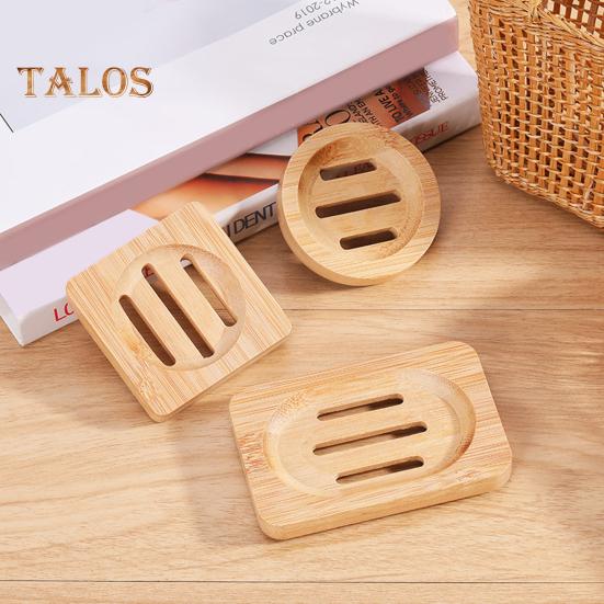 Держатель для мыльницы Высокая прочность Нелегко деформируется Легко чистить Бамбуковый поднос Декоративный деревянный держатель для слива мыла