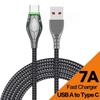 Плетеный USB-кабель Type A - Type C 7A USB C кабель для быстрой зарядки для Samsung/HUAWEI