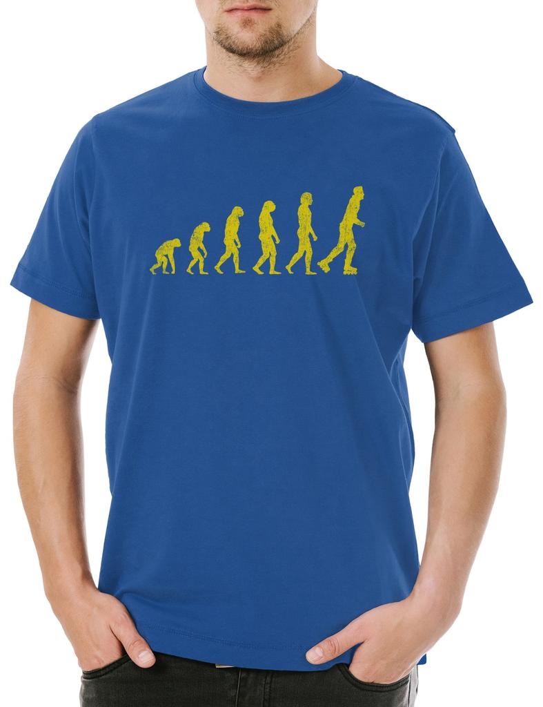 Inline Skates Evolution Herren T-Shirt Mens Womens Tees Top Skater Sport Sports Skater Inline-Skater