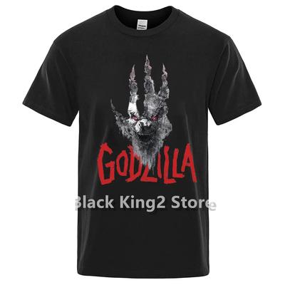 Футболки с принтом аниме Godzillas VS.kong King для мужчин, японская уличная одежда, хлопковые топы, футболки в стиле хип-хоп, футболки в стиле Харадзюку