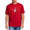 Tshirts For Unisex Cotton Everyday Tees Heartbeat Design With Saxophone Art Summer Comfort Tshirt Anime Unisex Tshirt Comfortab