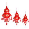 1 шт. китайский фонарик 3D украшение весеннего фестиваля DIY подвесные украшения удачи красные фонарики тыква в форме нетканого материала