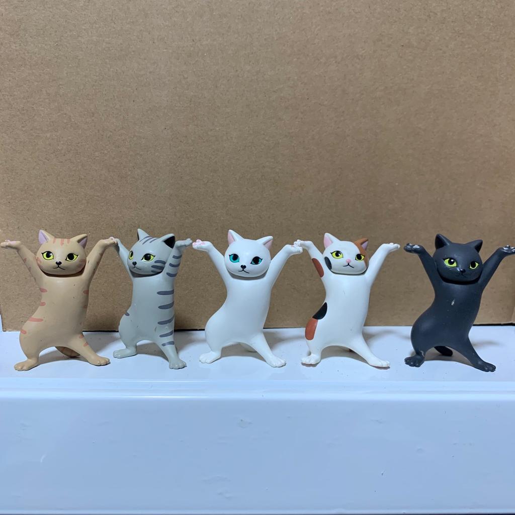 1Pcs Cat Pen Holder Funny Cat Doll Ornaments Crafts Earphone Shelf For Room Office Desk Home Decoration Accessories