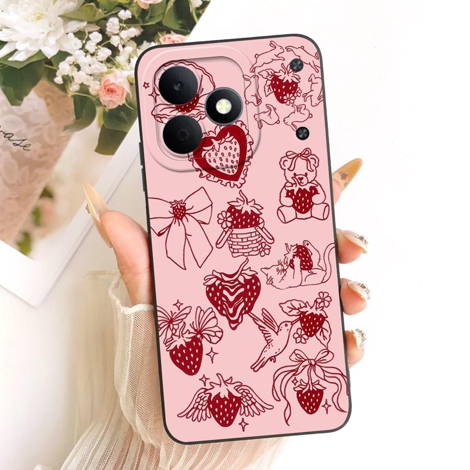 For Realme Note 80 RMX5388 Cute Cat Flower Cartoon Phone Case For Realme Note80 4G Soft Silicone Covers Bumpers