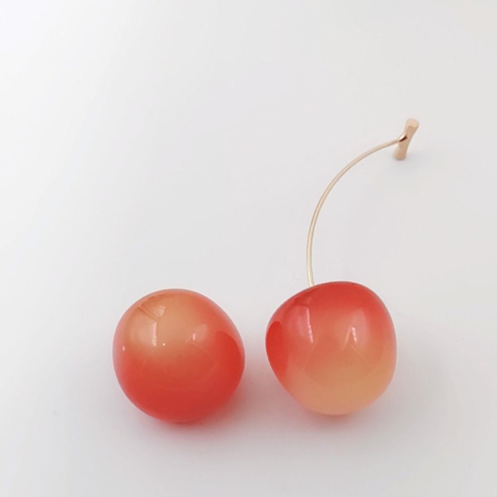 Милые висячие серьги Серьги с красной вишней Милые серьги-гвоздики